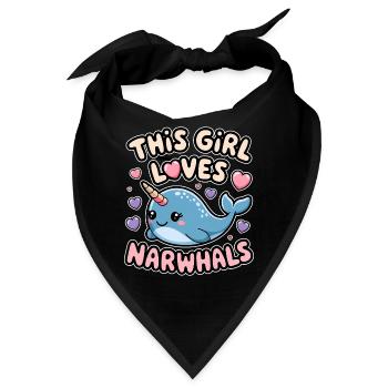 Narwal Spruch Narwale Lustiges Narwal Geschenk - Bandana - Schwarz - Vorne