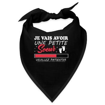 Ich werde eine kleine Schwester haben - Bandana - Schwarz - Vorne