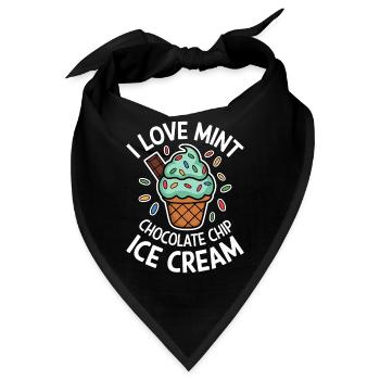 Schoko Minz Eis Spruch Lustiges Minz Eis Geschenk - Bandana - Schwarz - Vorne