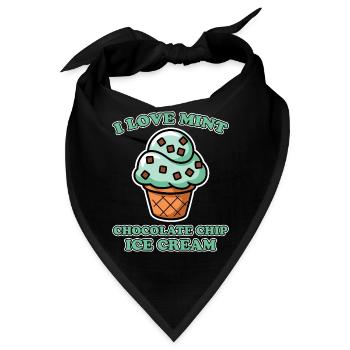 Schoko Minz Eis Spruch Lustiges Minz Eis Geschenk - Bandana - Schwarz - Vorne