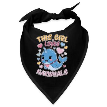 Narwal Spruch Narwale Lustiges Narwal Geschenk - Bandana - Schwarz - Vorne
