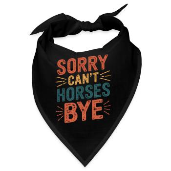 Pferde Spruch Reitsport Lustiges Pferde Geschenk - Bandana - Schwarz - Vorne