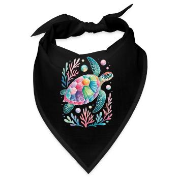 Wasserschildkröte Meeresbewohner Schildkröte - Bandana - Schwarz - Vorne