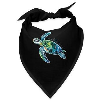 Schildkröte Meeresbewohner Ozean - Bandana - Schwarz - Vorne