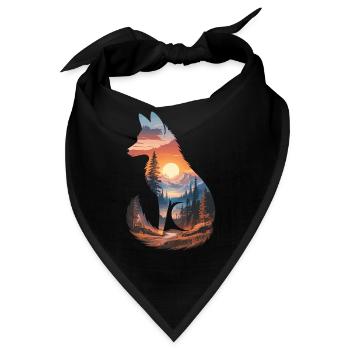 Fuchs Waldtier Natur - Bandana - Schwarz - Vorne