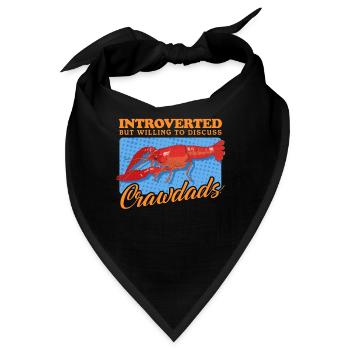 Flusskrebs Edelkrebs Krebse Meeresfrüchte Geschenk - Bandana - Schwarz - Vorne