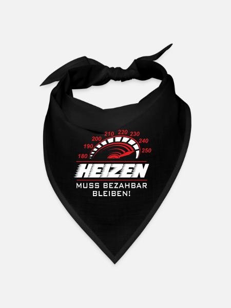Heizen muss bezahlbar bleiben - Bandana - Schwarz - Vorne