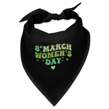 8. März Internationaler Frauentag - Bandana - Schwarz - Vorne