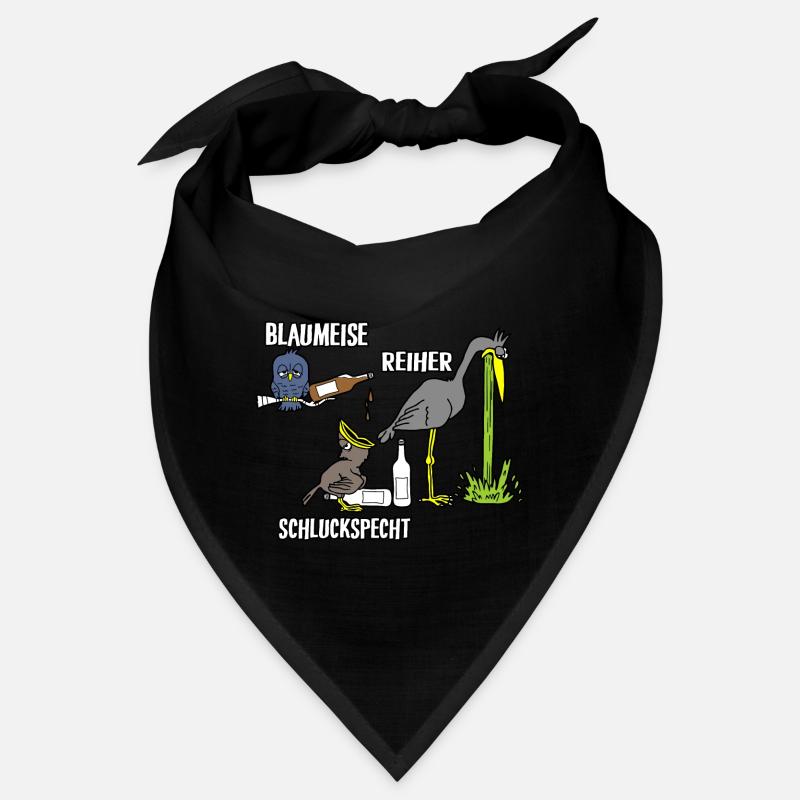 Blaumeise Reiher Schluckspecht Bandana