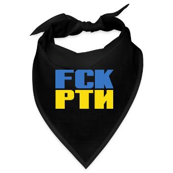 Solidarität für die Ukraine und gegen den Krieg - Bandana - Schwarz - Vorne