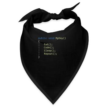C# Eat Code Sleep Repeat - Programmierer - Bandana - Schwarz - Vorne