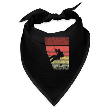 Klettern Retro Silhouette - Bandana - Schwarz - Vorne