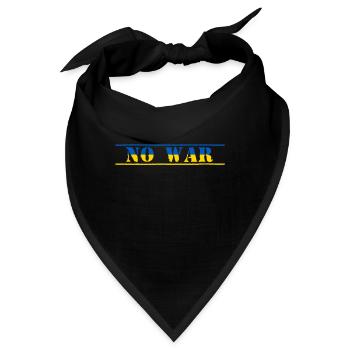 No War - Kein Krieg - Für Frieden - Bandana - Schwarz - Vorne