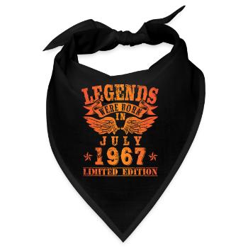 Legends were born in Juli 1967 Geburtstag - Bandana - Schwarz - Vorne