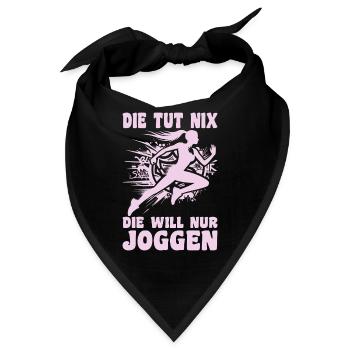 Läuferin, die tut nix die will nur joggen, Jogger - Bandana - Schwarz - Vorne