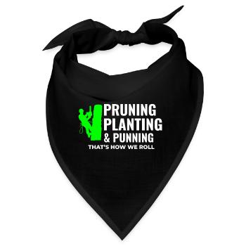 Baumpfleger Baumchirurg Kletterer Klettertrimmer - Bandana - Schwarz - Vorne