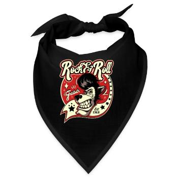 Rockabilly Vintage Rock N Roll Musik Sock Hop - Bandana - Schwarz - Vorne