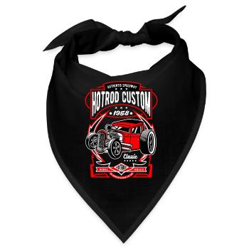 Rockabilly Autos Vintage Rocker Rock N Roll - Bandana - Schwarz - Vorne