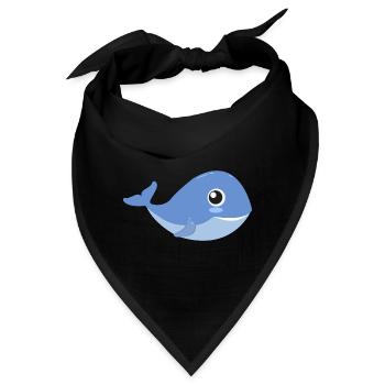 Wal Babywal Walbaby Walrettung Wale Walfisch Comic - Bandana - Schwarz - Vorne