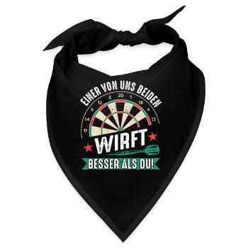 Dart Darts Dartspieler Dartsport - Bandana - Schwarz - Vorne