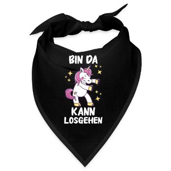 Einhorn Einhörner Fabelwesen Mystisch - Bandana - Schwarz - Vorne