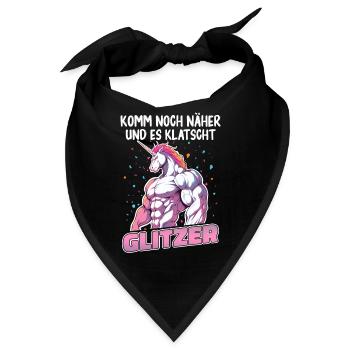 Einhorn Einhörner Fabelwesen Mystisch - Bandana - Schwarz - Vorne