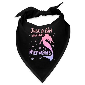 Meerjungfrau Fabel Meerjungfrauen Märchen - Bandana - Schwarz - Vorne