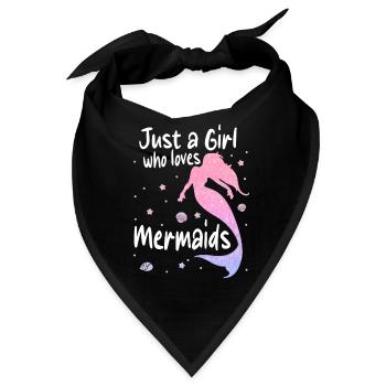 Meerjungfrau Fabel Meerjungfrauen Märchen - Bandana - Schwarz - Vorne