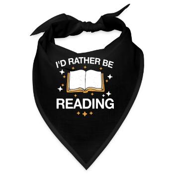 Bücher Buch lesen Bücherei Bibliothek Bücherwurm - Bandana - Schwarz - Vorne