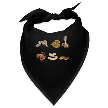 Schlange Schlangen Tier - Bandana - Schwarz - Vorne