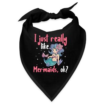 Meerjungfrau Fabel Meerjungfrauen Märchen - Bandana - Schwarz - Vorne