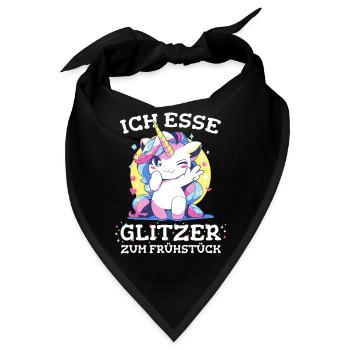 Einhorn Einhörner Fabelwesen Mystisch - Bandana - Schwarz - Vorne