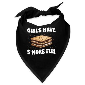 S'more Camping Smores Marshmallow Süßigkeiten - Bandana - Schwarz - Vorne
