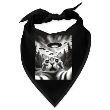 Alien UFO Aliens Außerirdischer - Bandana - Schwarz - Vorne