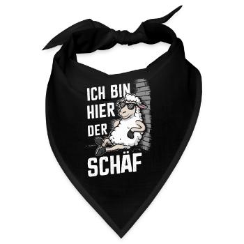 Schafe Schafherde Bauernhof Landwirt Schäfer - Bandana - Schwarz - Vorne