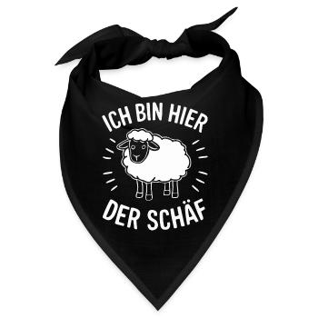 Schafe Schafherde Bauernhof Landwirt Schäfer - Bandana - Schwarz - Vorne