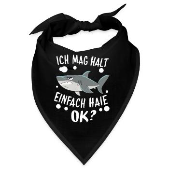 Hai Haifisch Haie Haifische - Bandana - Schwarz - Vorne
