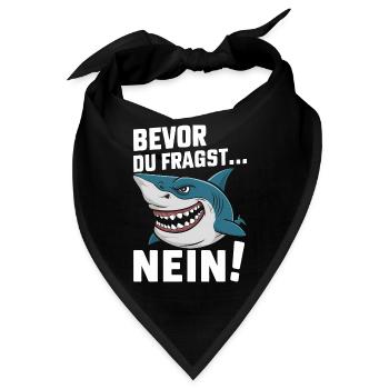 Hai Haifisch Haie Haifische - Bandana - Schwarz - Vorne