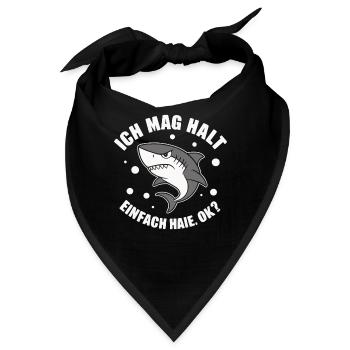 Hai Haifisch Haie Haifische - Bandana - Schwarz - Vorne