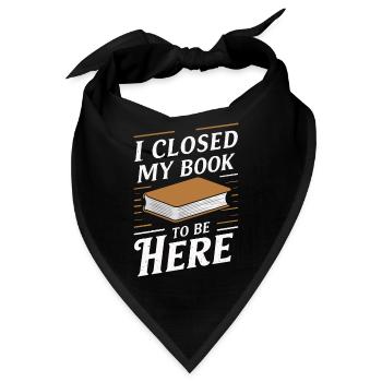 Bücher Buch lesen Bücherei Bibliothek Bücherwurm - Bandana - Schwarz - Vorne
