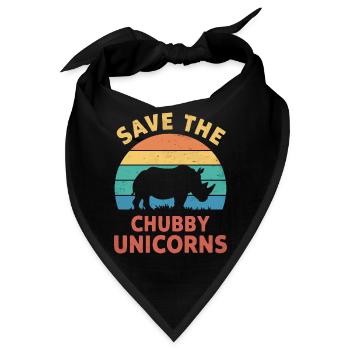 Nashorn Rhinozeros - Bandana - Schwarz - Vorne