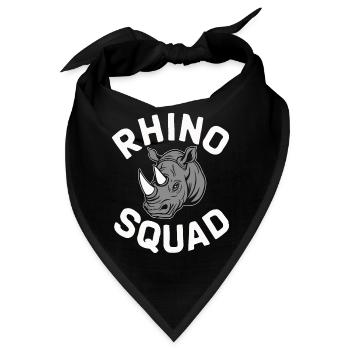 Nashorn Rhinozeros - Bandana - Schwarz - Vorne