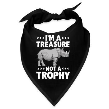 Nashorn Rhinozeros - Bandana - Schwarz - Vorne