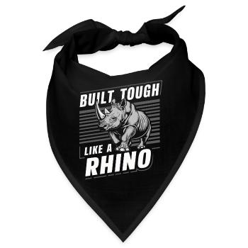 Nashorn Rhinozeros - Bandana - Schwarz - Vorne