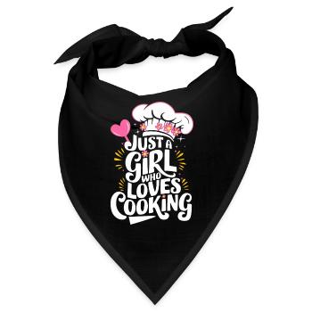 Koch Kochen Küchencheff Bäker - Bandana - Schwarz - Vorne