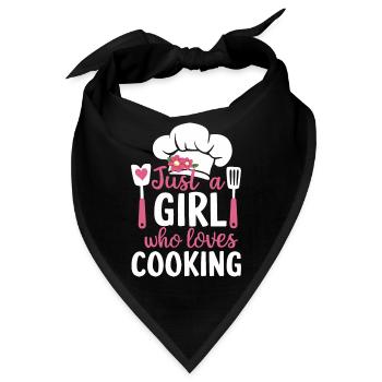 Koch Kochen Küchencheff Bäker - Bandana - Schwarz - Vorne
