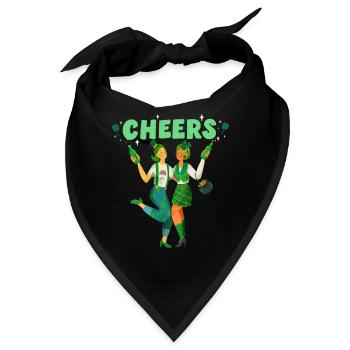 Prost. Fröhlichen St Patrick Tag! - Bandana - Schwarz - Vorne