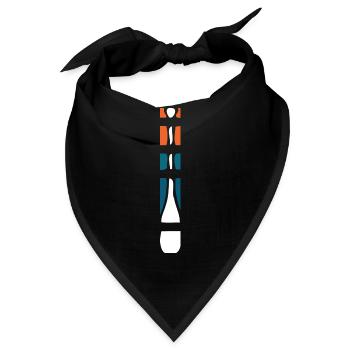 Paddel Streifen senkrecht - Bandana - Schwarz - Vorne