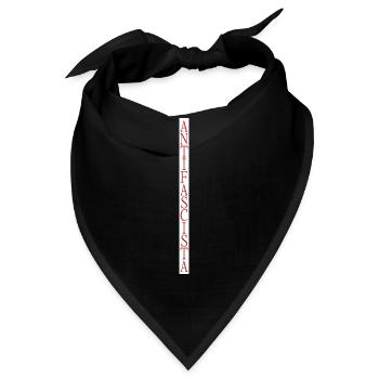 vertikal stylischer Schriftzug Antifascista - Bandana - Schwarz - Vorne