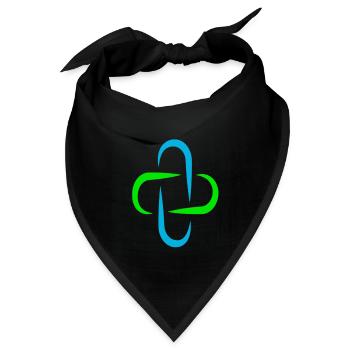 Muster - Bandana - Schwarz - Vorne